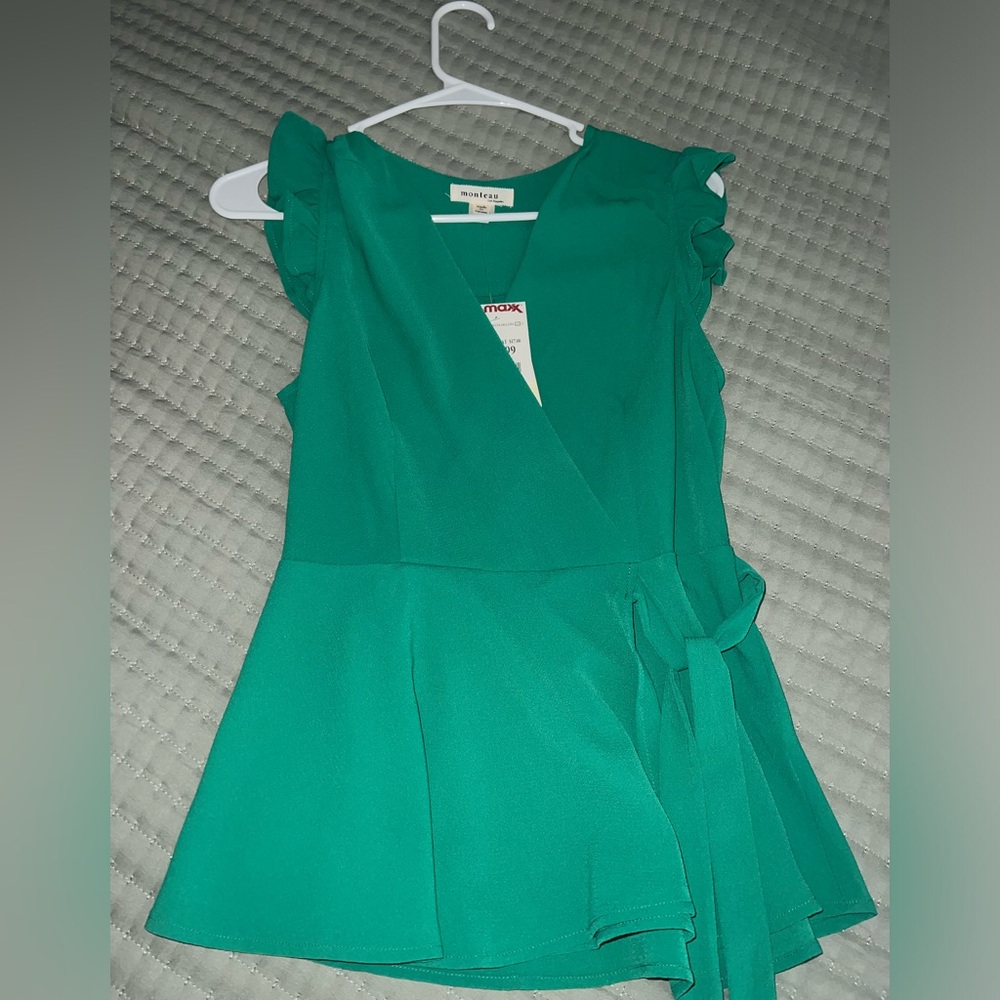 Green Wrap Top